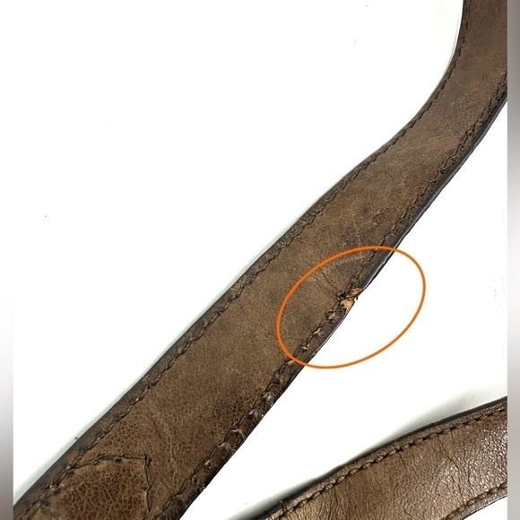 Frye Cameron Magazine Crossbody Bag Brown Leather Purse Distressed Satchel DB875 - Picture 14 of 16